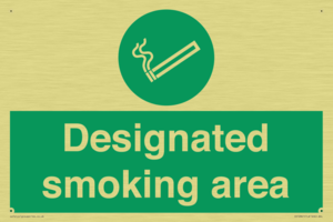 Designated smoking area